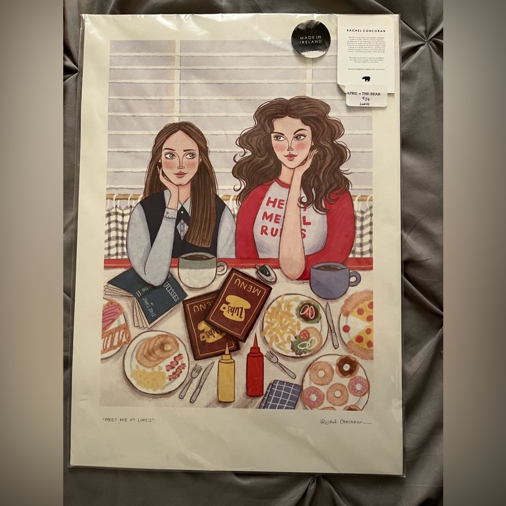 “Meet Me At Luke’s” print by Rachel Corcoran, Gilmore Girls wall art